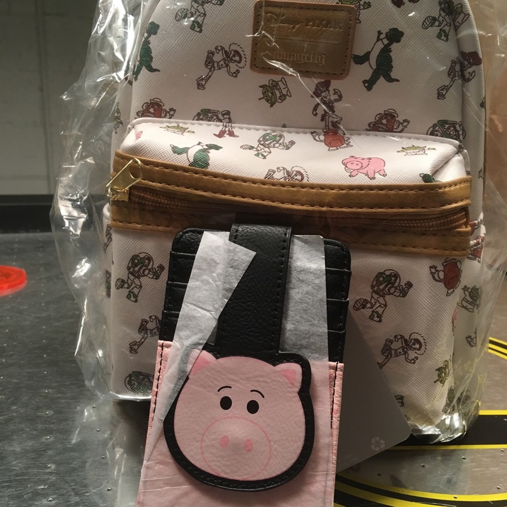 NWT  Loungefly ToyStory backpack & Ham card holder